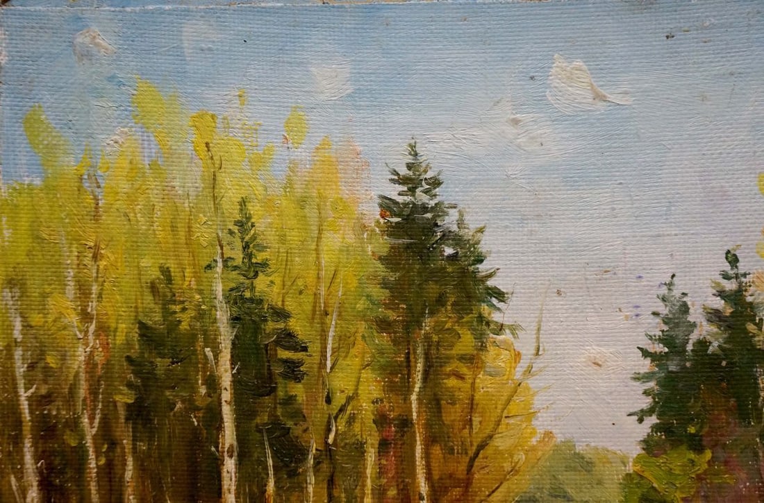 Oil painting Forest landscape Chernyshevsky Petr Akimovich - 2