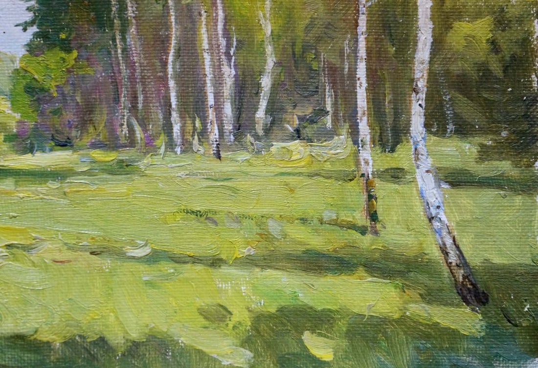 Oil painting Forest landscape Chernyshevsky Petr Akimovich - 5