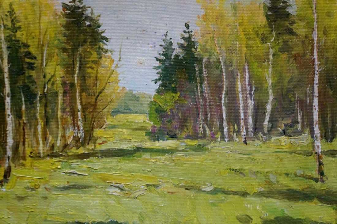 Oil painting Forest landscape Chernyshevsky Petr Akimovich - 6