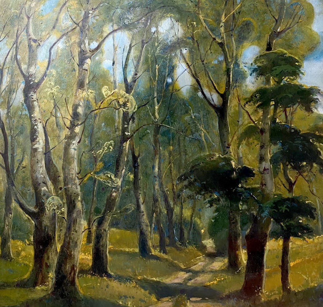 Oil painting Alley. July Litvinov Oleg Arkad'yevich: Title: Oil painting Alley. July Litvinov Oleg Arkad'yevich Description: №Litv 213 *** ABOUT THIS PAINTING *** * TITLE: "Alley. July" * ARTISTS: Litvinov Oleg Arkad'yevich * SIZE: -x- cm/'-x-