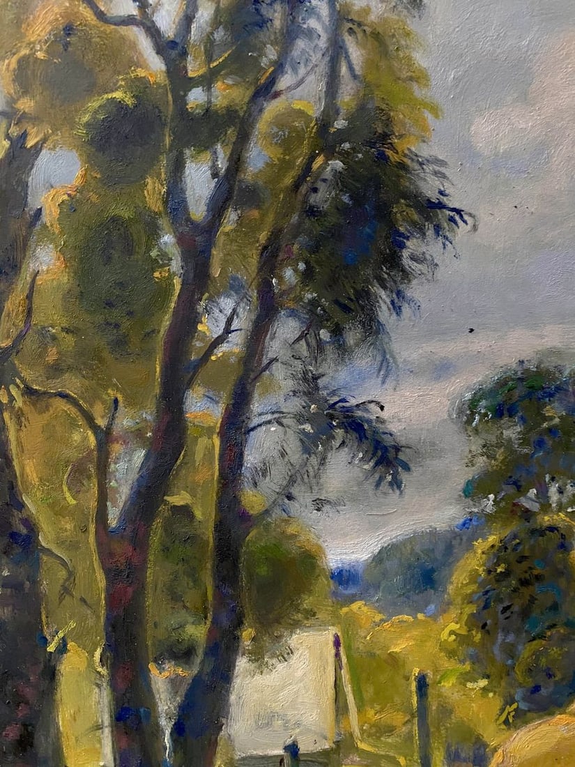 Oil painting Landscape with stacks Litvinov Oleg Arkad'yevich - 5