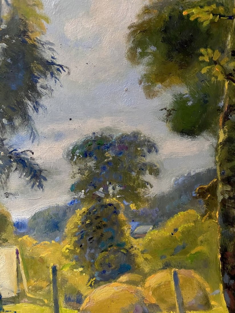 Oil painting Landscape with stacks Litvinov Oleg Arkad'yevich - 6