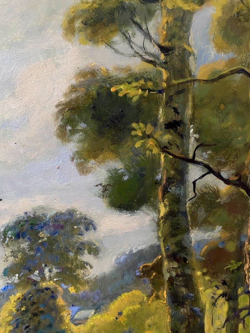 Oil painting Landscape with stacks Litvinov Oleg Arkad'yevich - 9