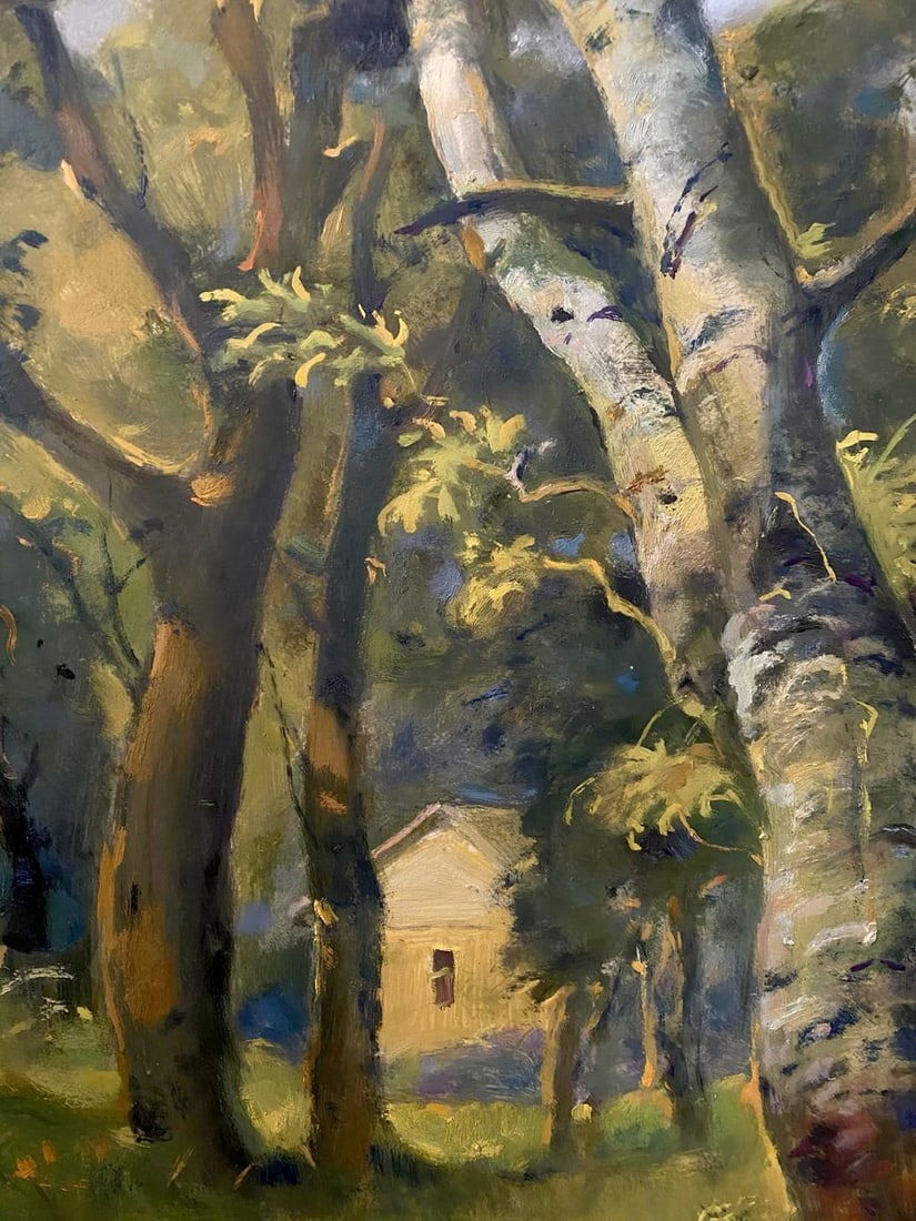 Oil painting Landscape with a birch Litvinov Oleg Arkad'yevich - 4