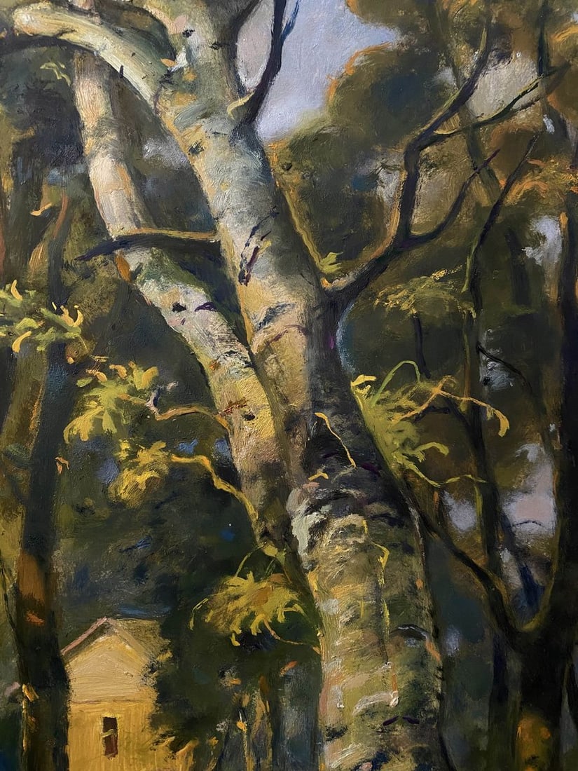 Oil painting Landscape with a birch Litvinov Oleg Arkad'yevich - 5