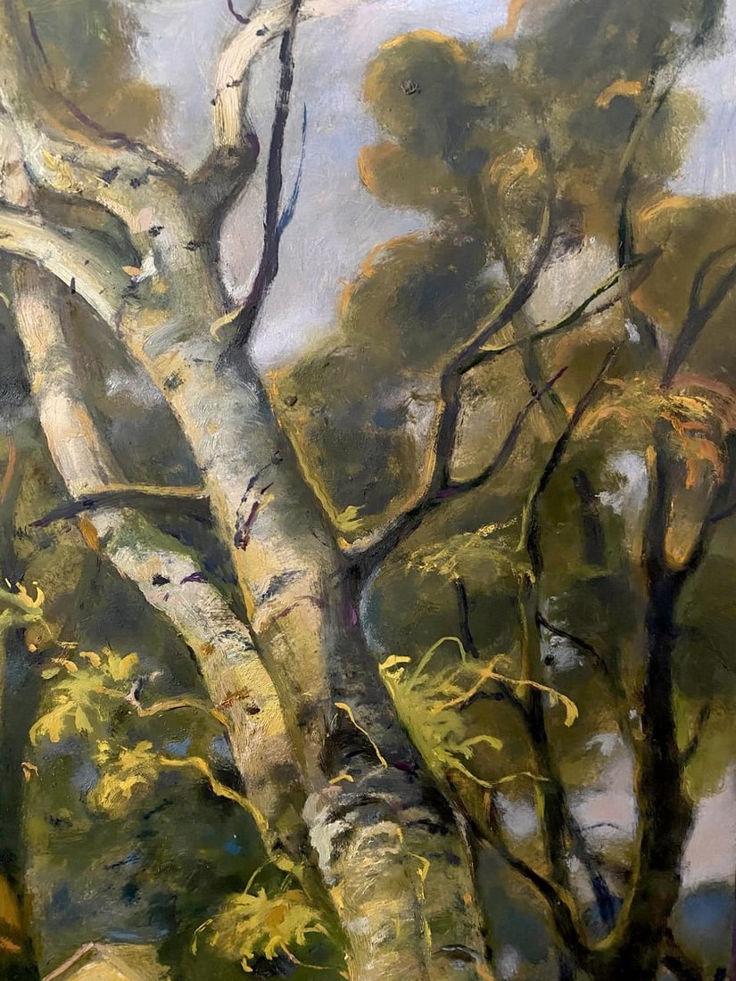 Oil painting Landscape with a birch Litvinov Oleg Arkad'yevich - 8