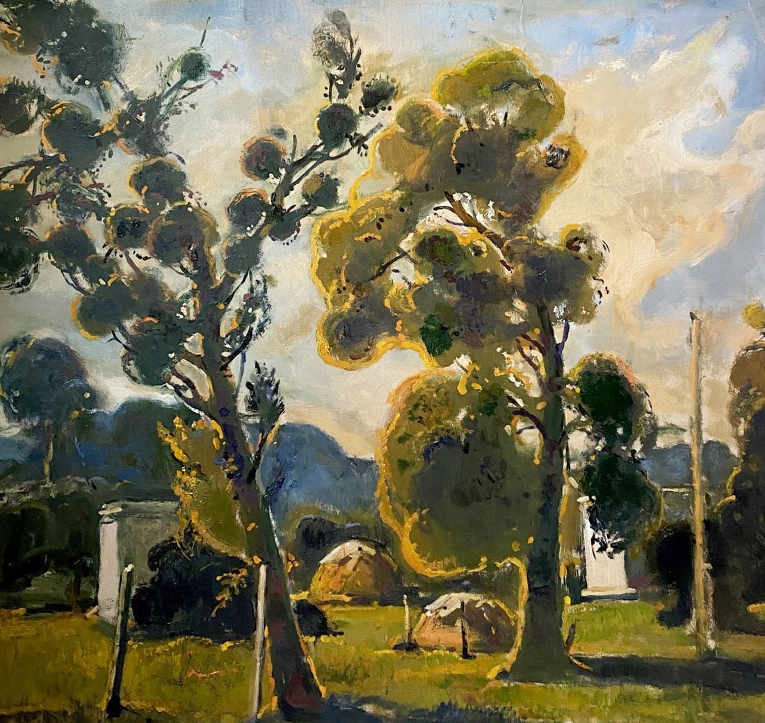 Oil painting Evening outskirts Litvinov Oleg Arkad'yevich: Title: Oil painting Evening outskirts Litvinov Oleg Arkad'yevich Description: №Litv 228 *** ABOUT THIS PAINTING *** * TITLE: "Evening outskirts" * ARTISTS: Litvinov Oleg Arkad'yevich * SIZE: 58x