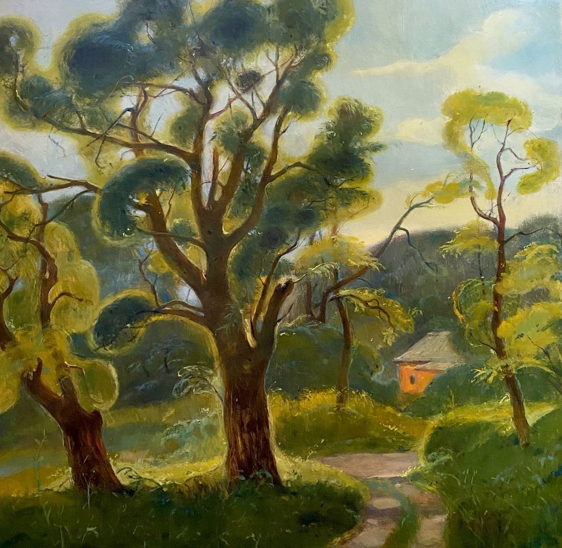 Oil painting May greens Litvinov Oleg Arkad'yevich (1 of 12)