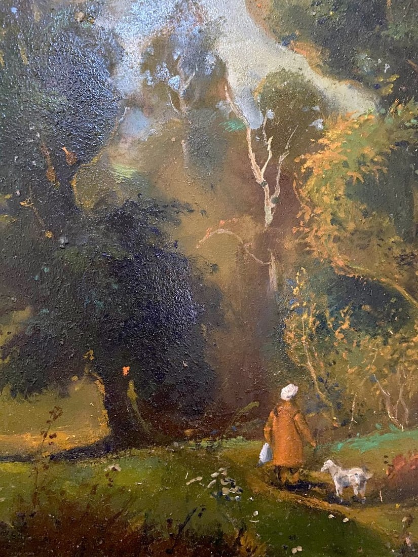 Oil painting Aunt Masha and the goats Litvinov Oleg Arkad'yevich - 2