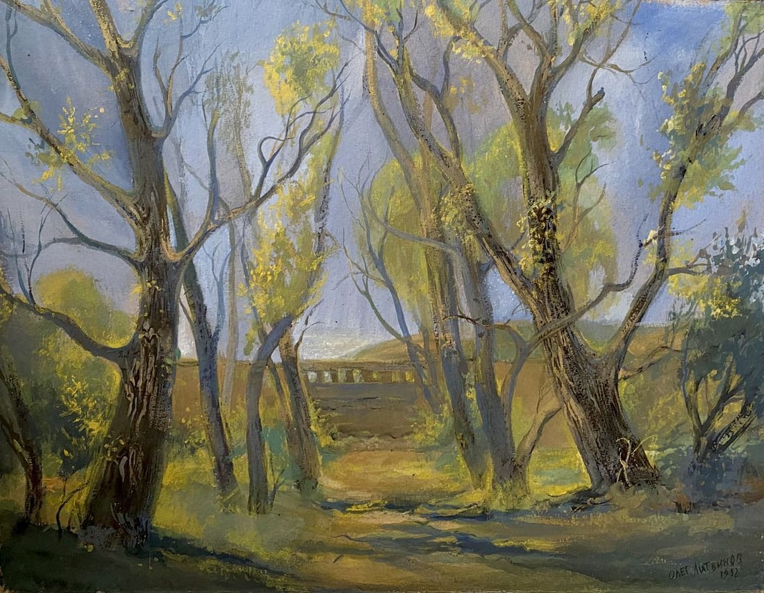 Tempera painting Yamaia Litvinov Oleg Arkad'yevich (1 of 8)