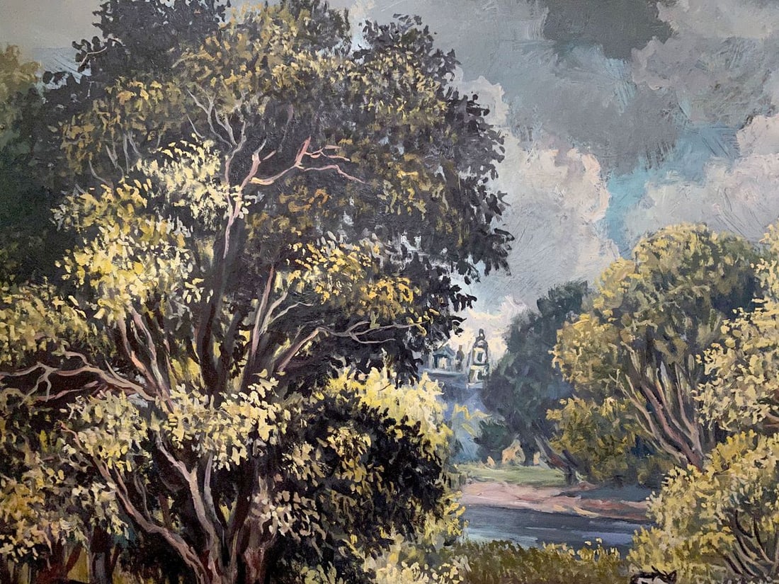 Oil painting Landscape with horses Alexander Arkadievich Litvinov - 6