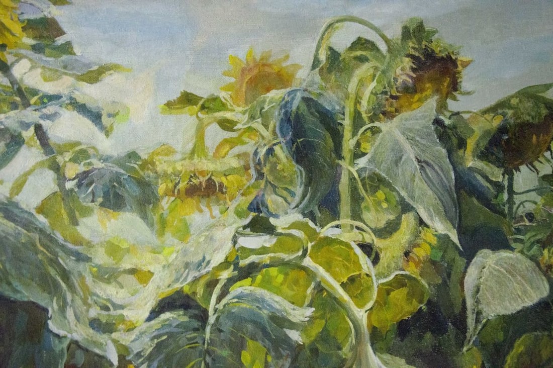 Oil painting Sunflowers are growing Sidoruk Vladimir Fedorovich - 8