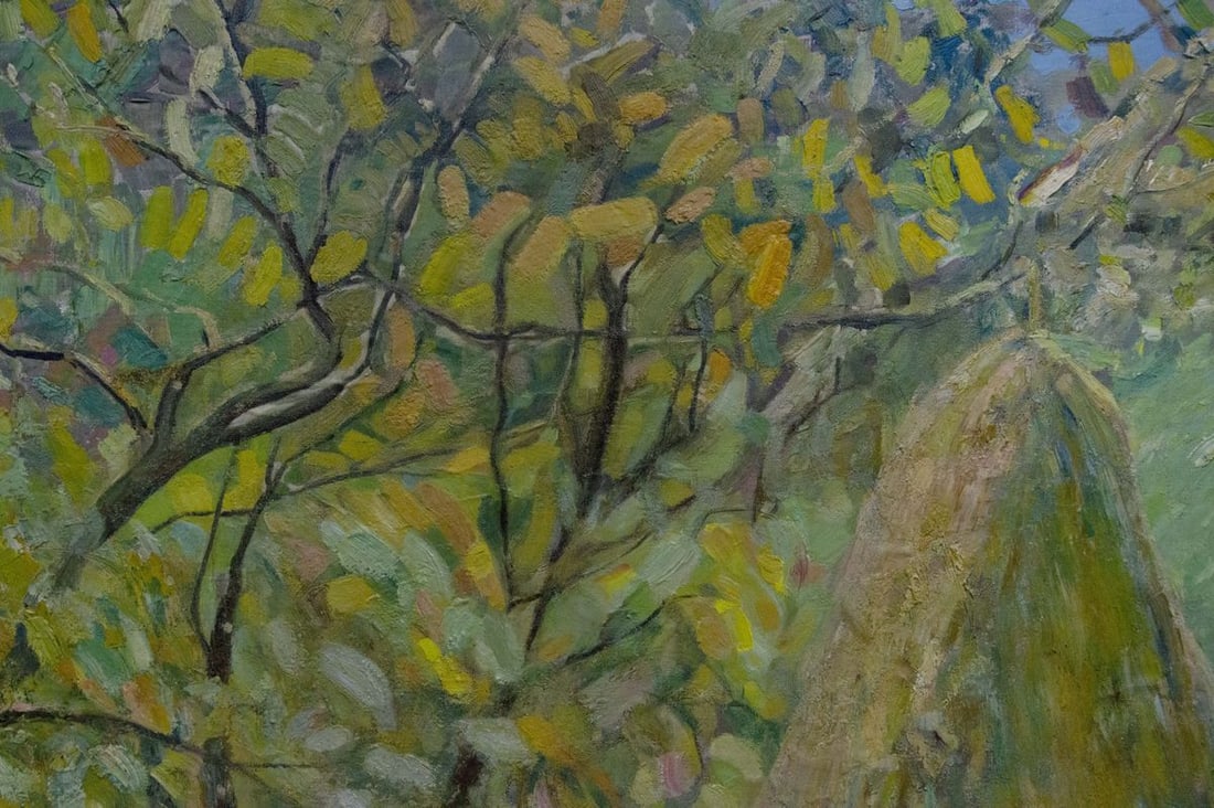 Oil painting At the village - 4