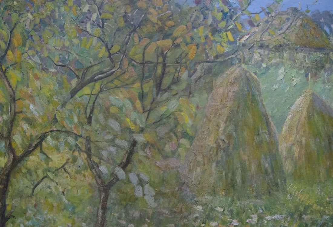 Oil painting At the village - 5