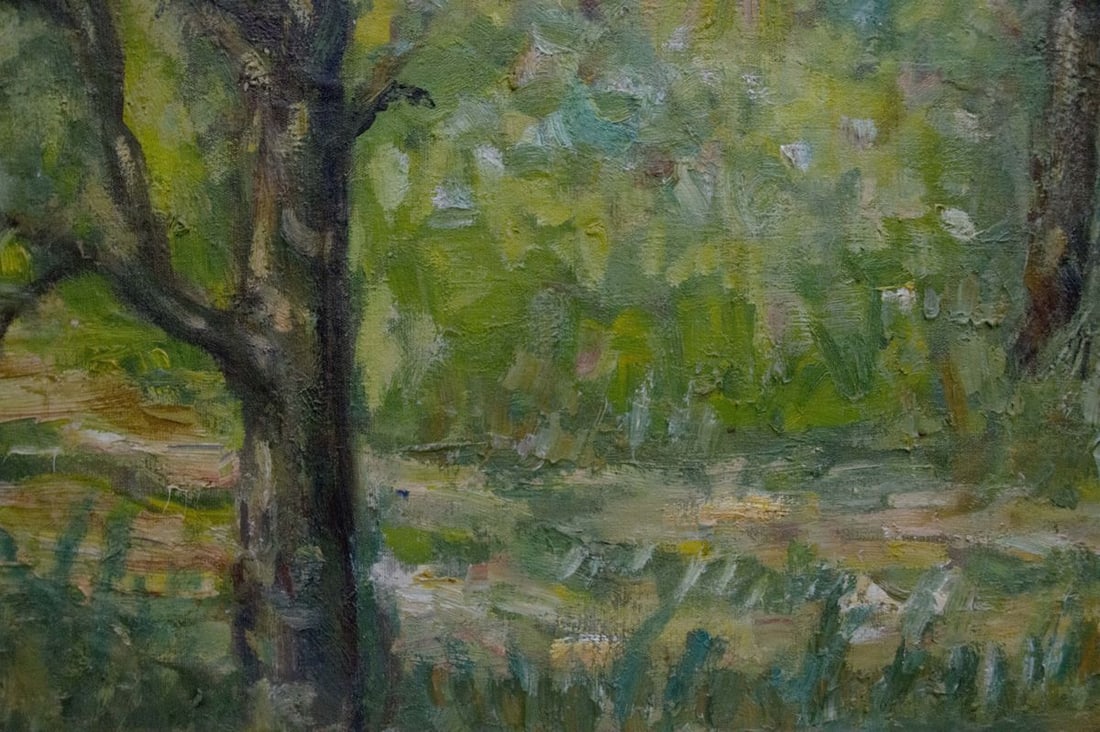 Oil painting At the village - 6