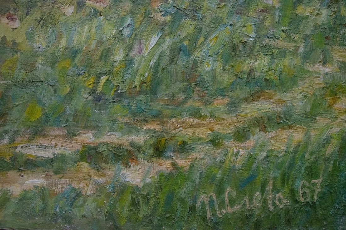 Oil painting At the village - 7