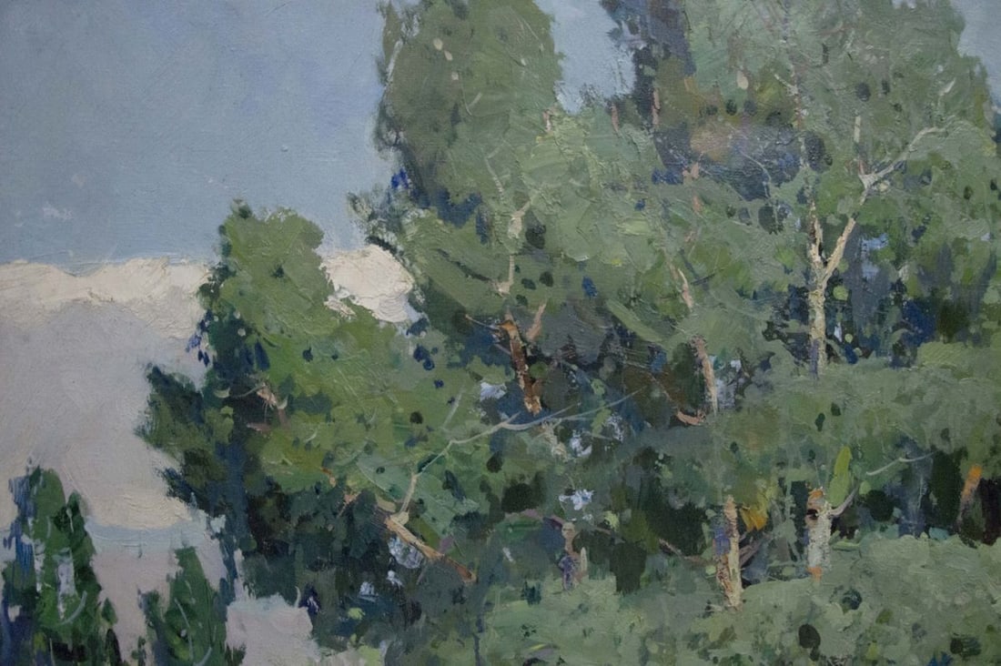 Oil painting Walk through the woods - 2