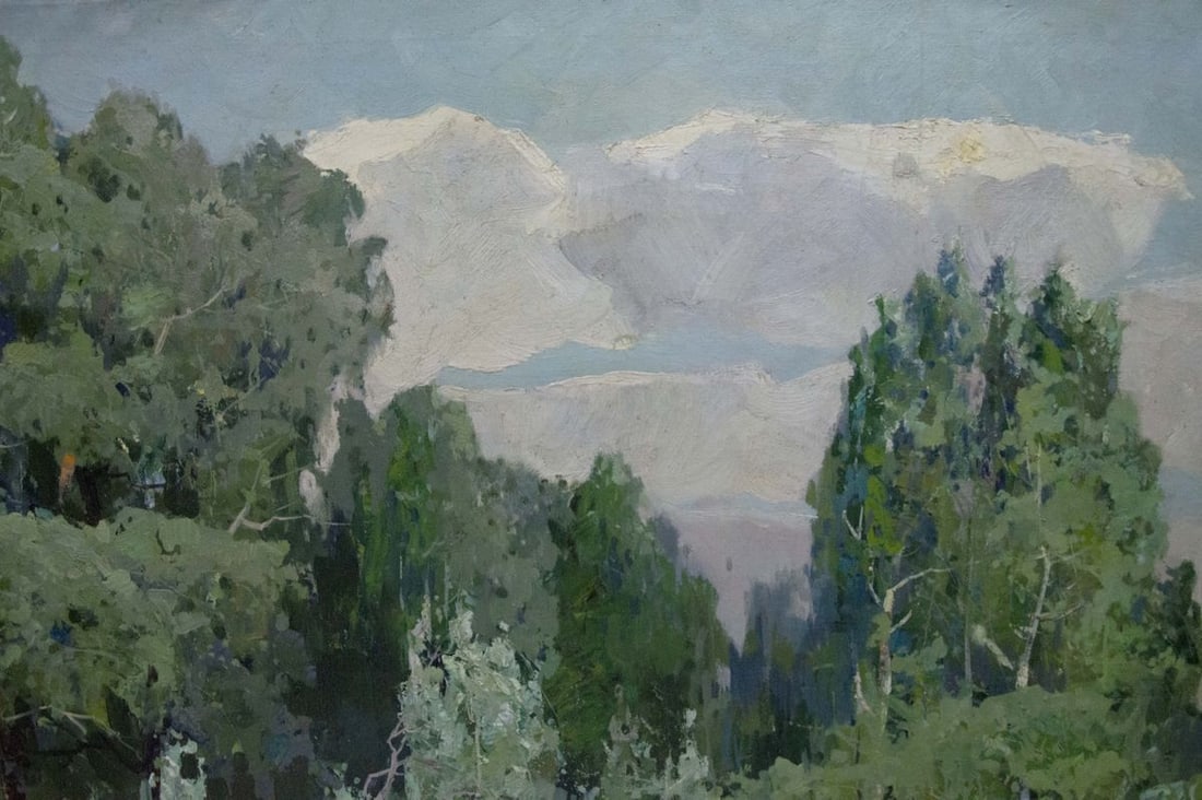 Oil painting Walk through the woods - 4