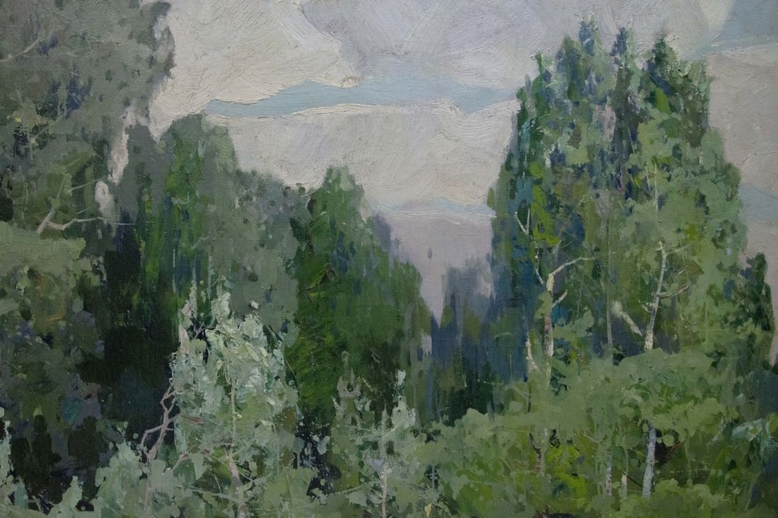 Oil painting Walk through the woods - 5