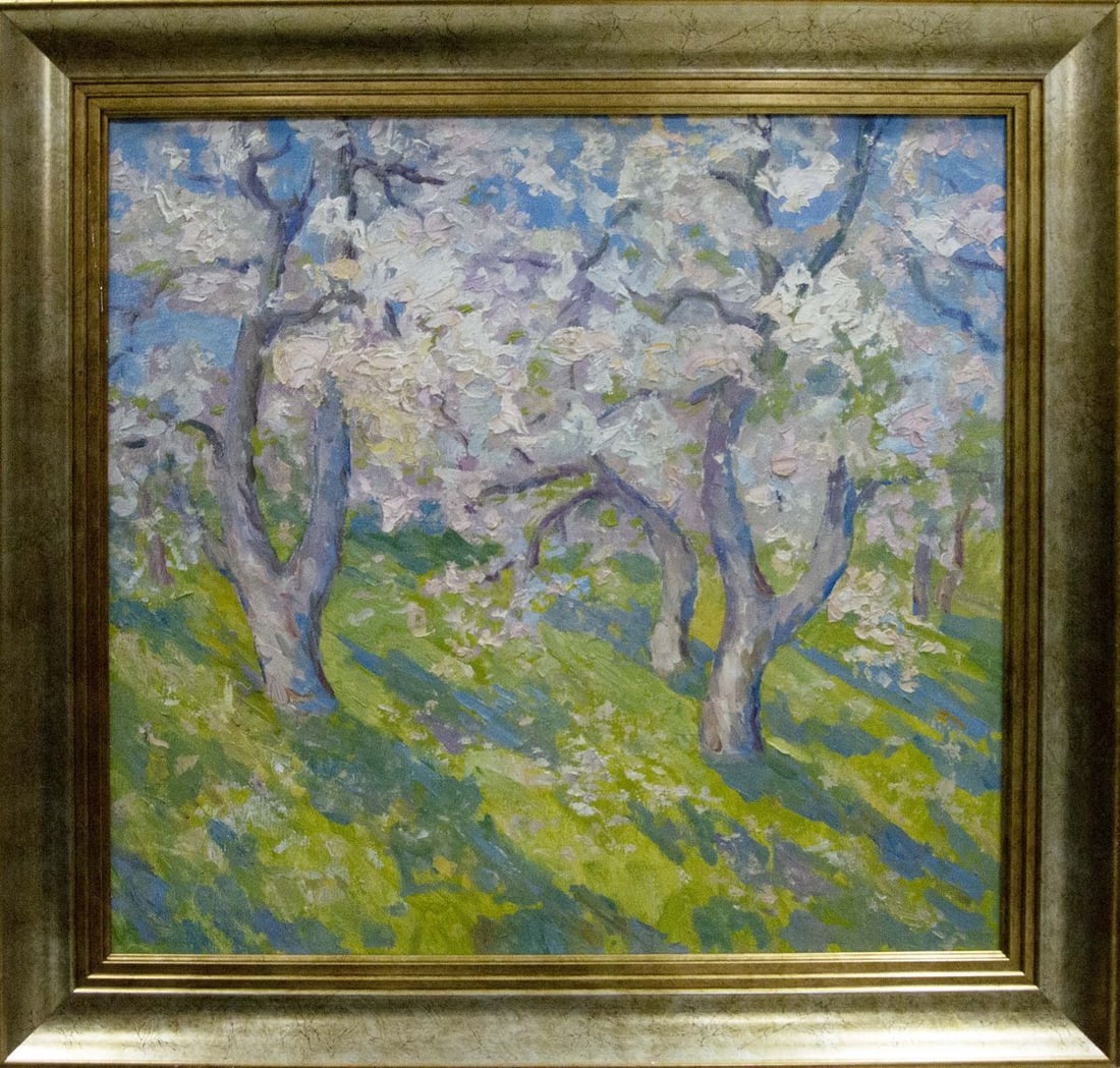 Oil painting Trees are blooming Kogan-Shats Matvey Borisovich (1 of 8)