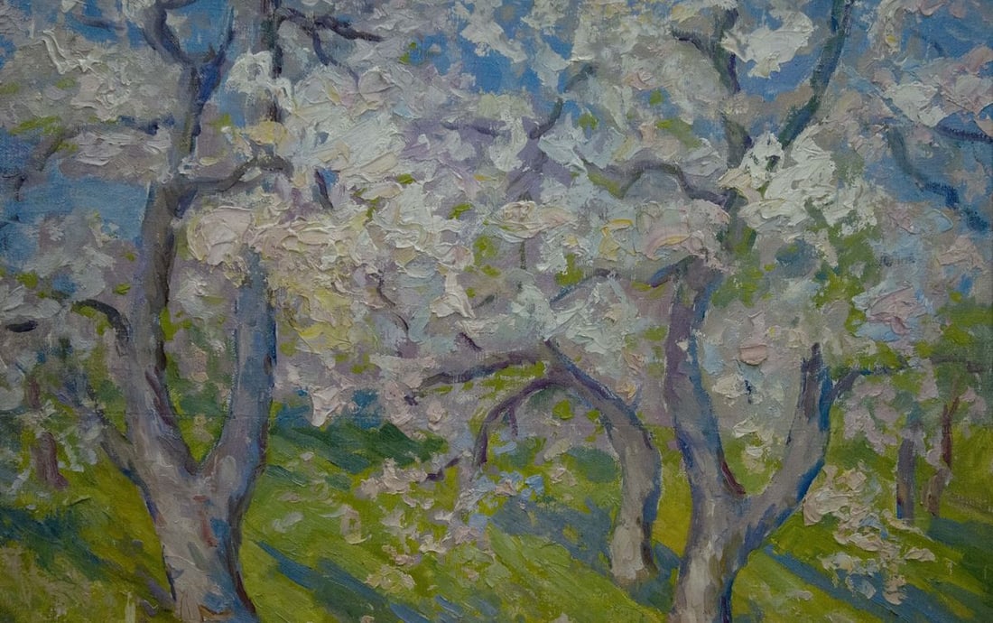 Oil painting Trees are blooming Kogan-Shats Matvey Borisovich - 2