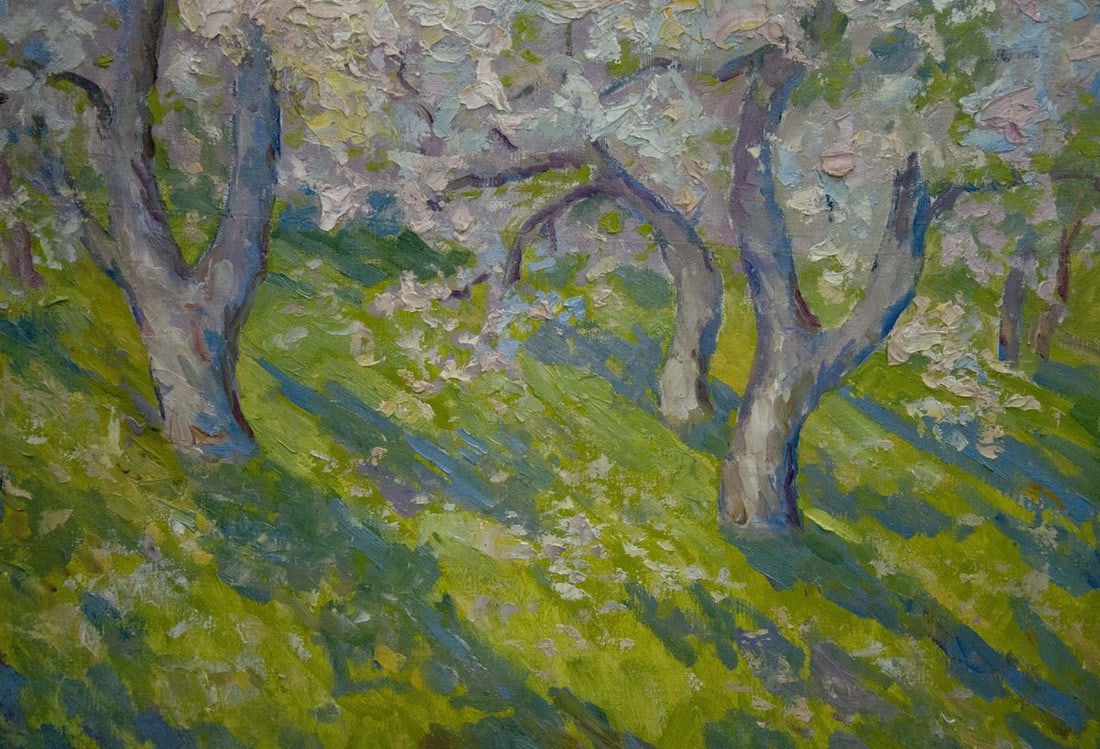 Oil painting Trees are blooming Kogan-Shats Matvey Borisovich - 4