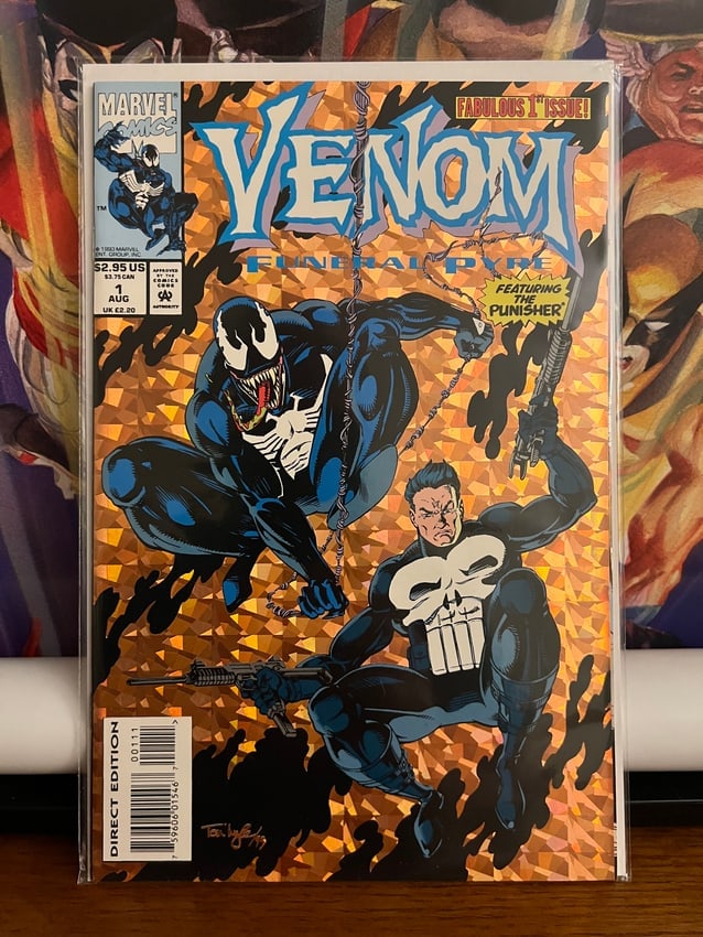 Venom Funeral Pyre #1 / Foil Cover: Title: Venom Funeral Pyre #1 / Foil CoverDescription:Description:Date Period: 1993Materials: Marvel Comics
