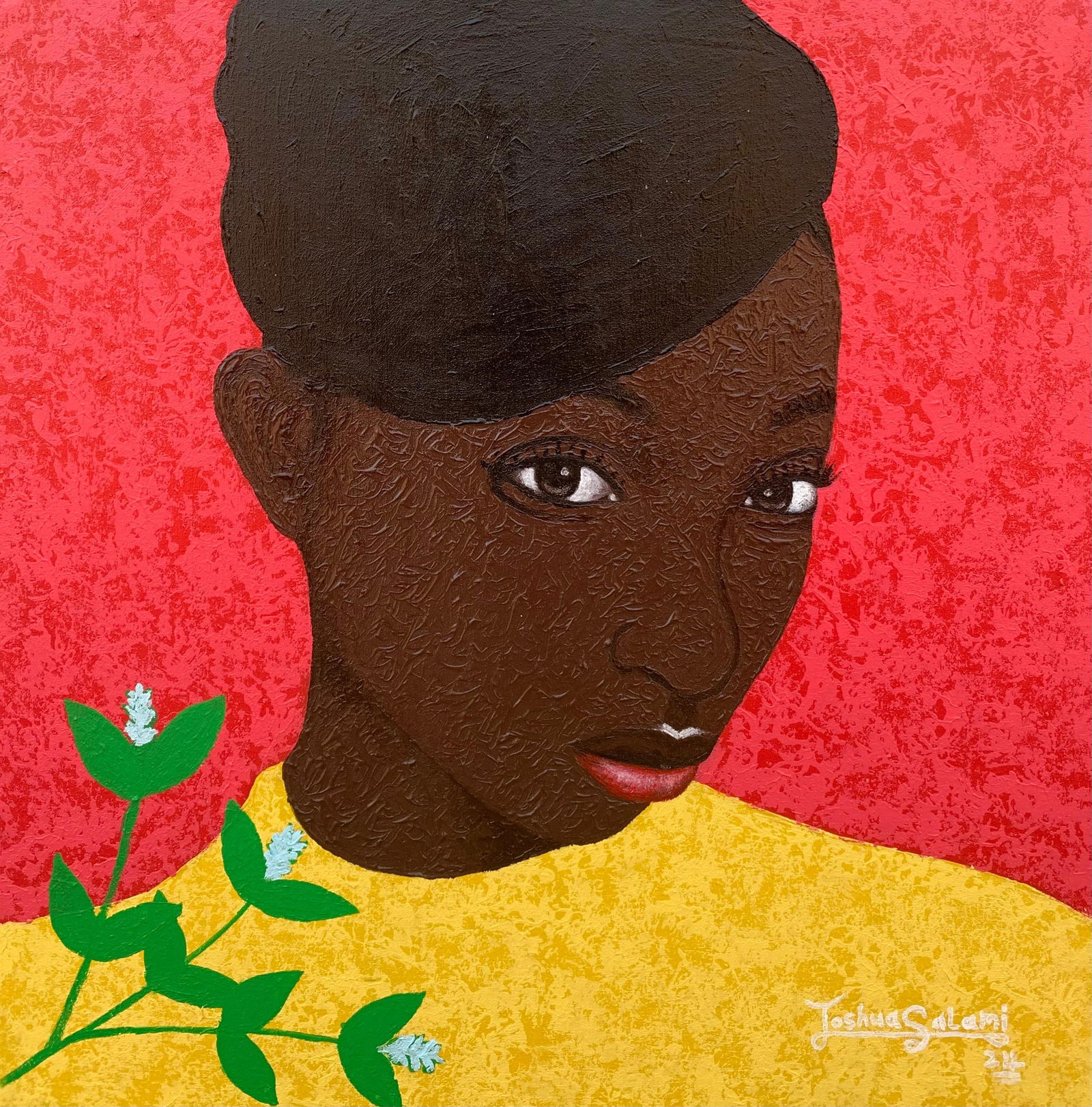 Joshua Salami, Pretty in Yellow -21st Century, Contemporary, Figurative Portrait, Colour, Women, - 10