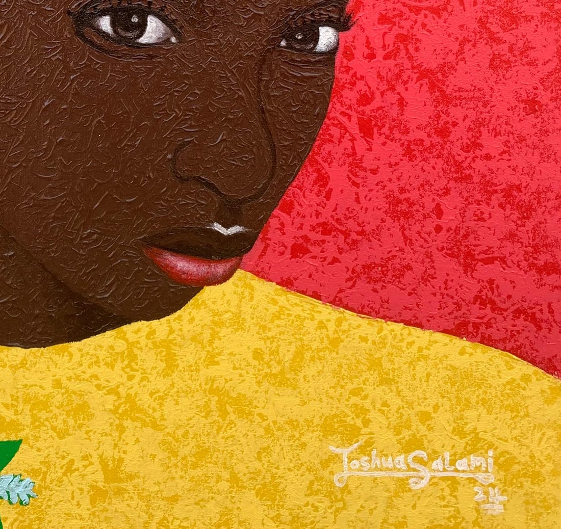 Joshua Salami, Pretty in Yellow -21st Century, Contemporary, Figurative Portrait, Colour, Women, - 2