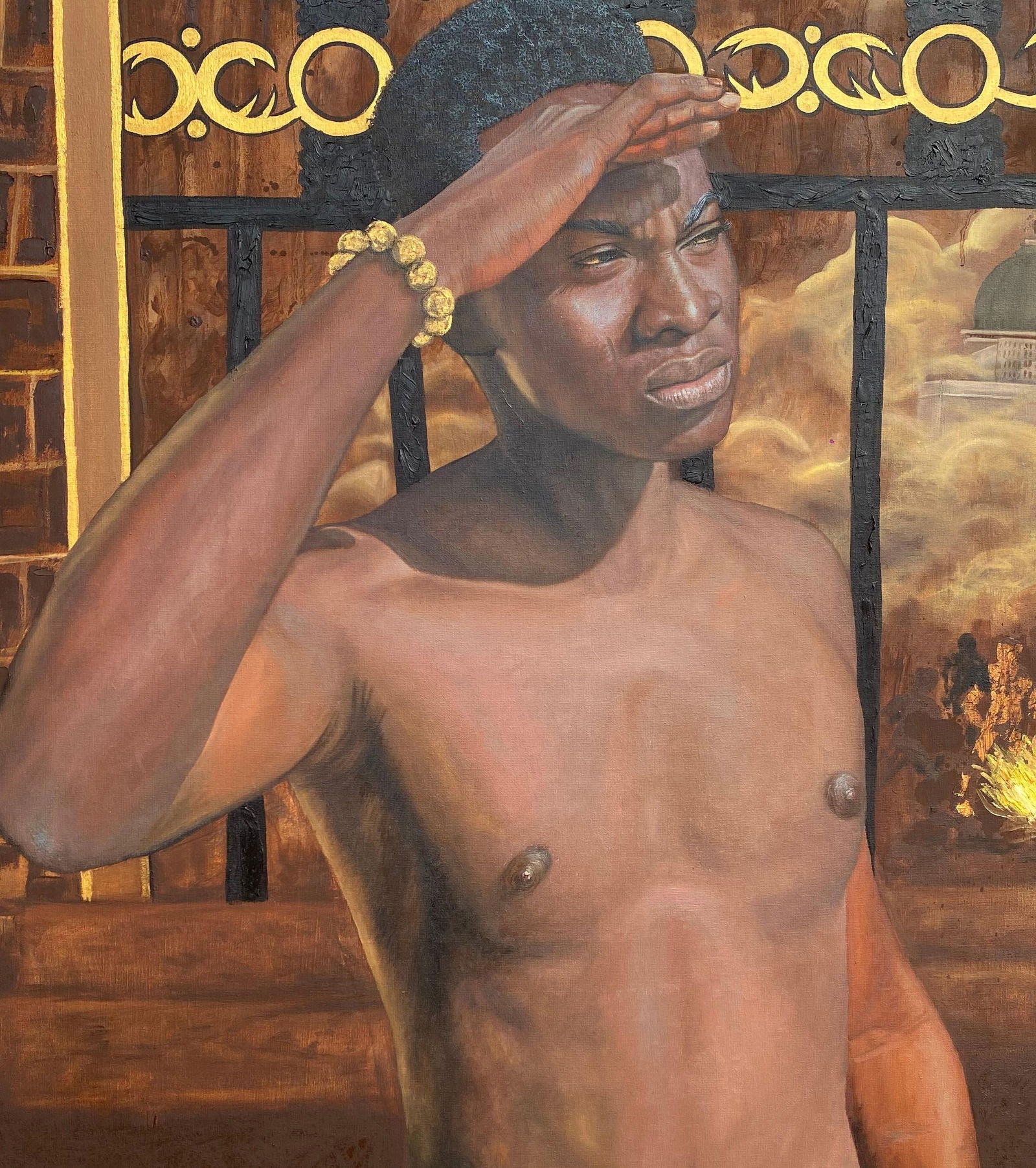 Abdulateef Salaudeen, Where Do I Go From Here - 21st Century Contemporary, Figurative, Men, Earth - 4