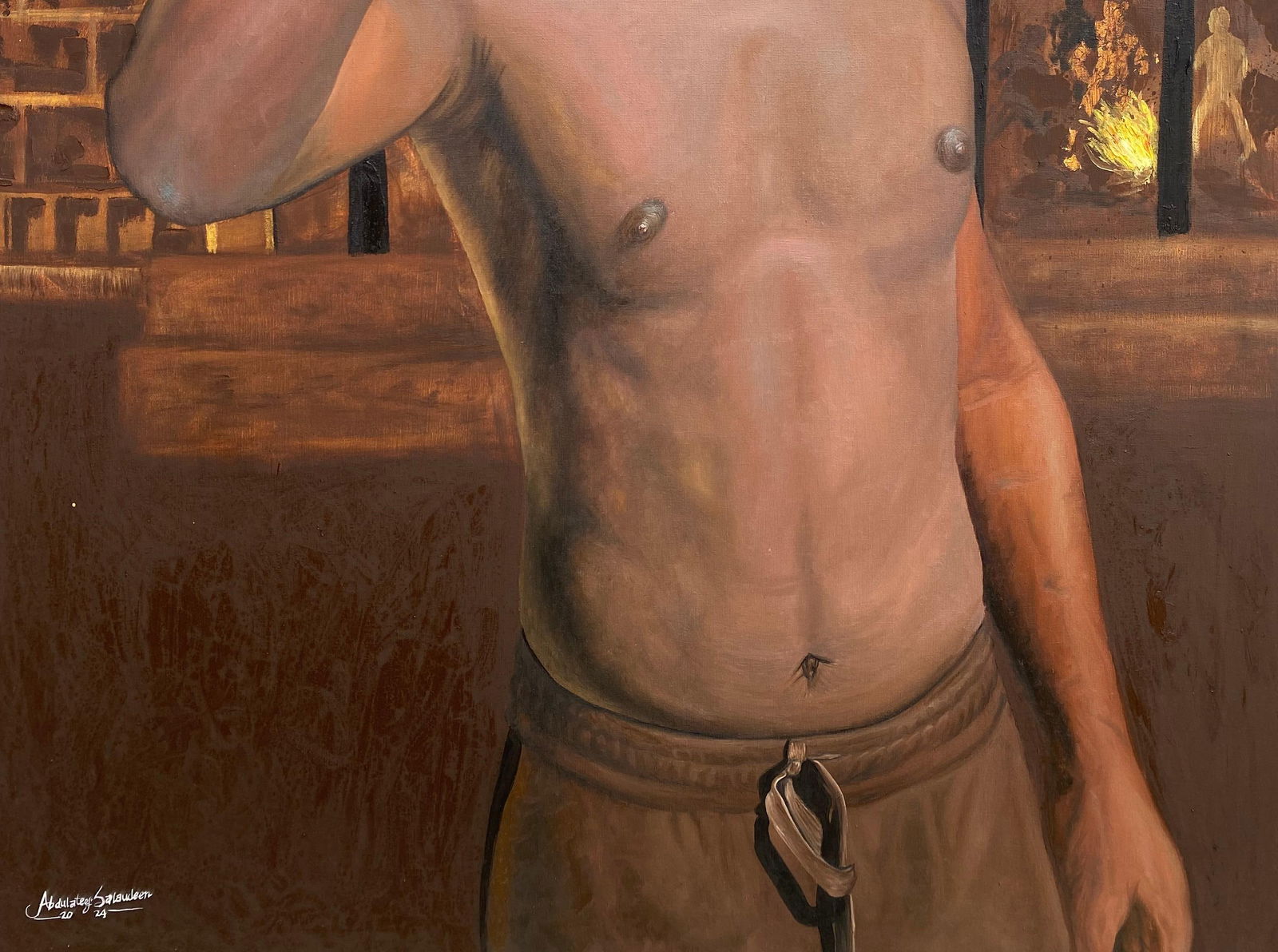 Abdulateef Salaudeen, Where Do I Go From Here - 21st Century Contemporary, Figurative, Men, Earth - 7