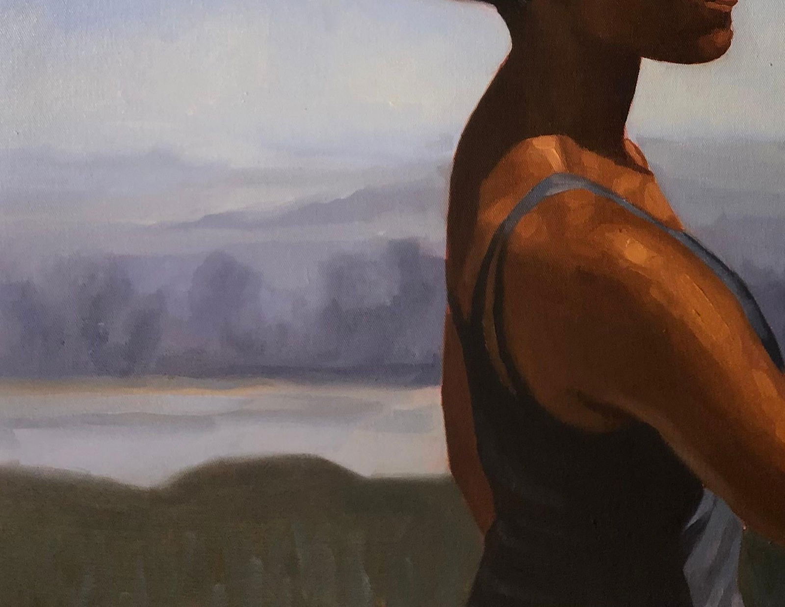 Simon Obeka, Surely I Will Fly - 21st Century, Contemporary, Figurative, Women, Bird, Oil, 2024 - 7