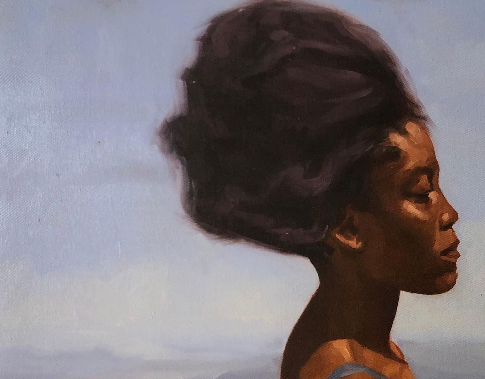 Simon Obeka, Surely I Will Fly - 21st Century, Contemporary, Figurative, Women, Bird, Oil, 2024 - 11