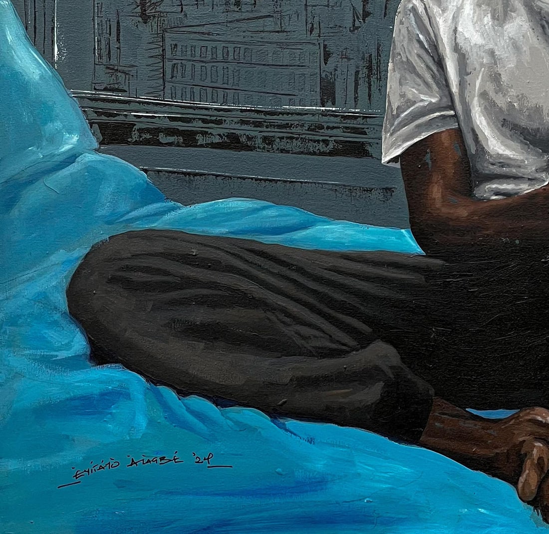 Eyitayo Alagbe , Mindscapes - 21st Century, Contemporary, Figurative Portrait, Men, Home, Africa, - 13