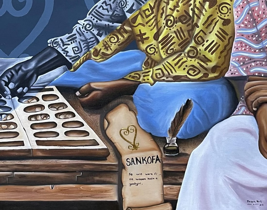 Gideon Kotey, Sankofa -21st Century, Contemporary, Figurative Portrait, African, Games, Growth, 2024 - 8