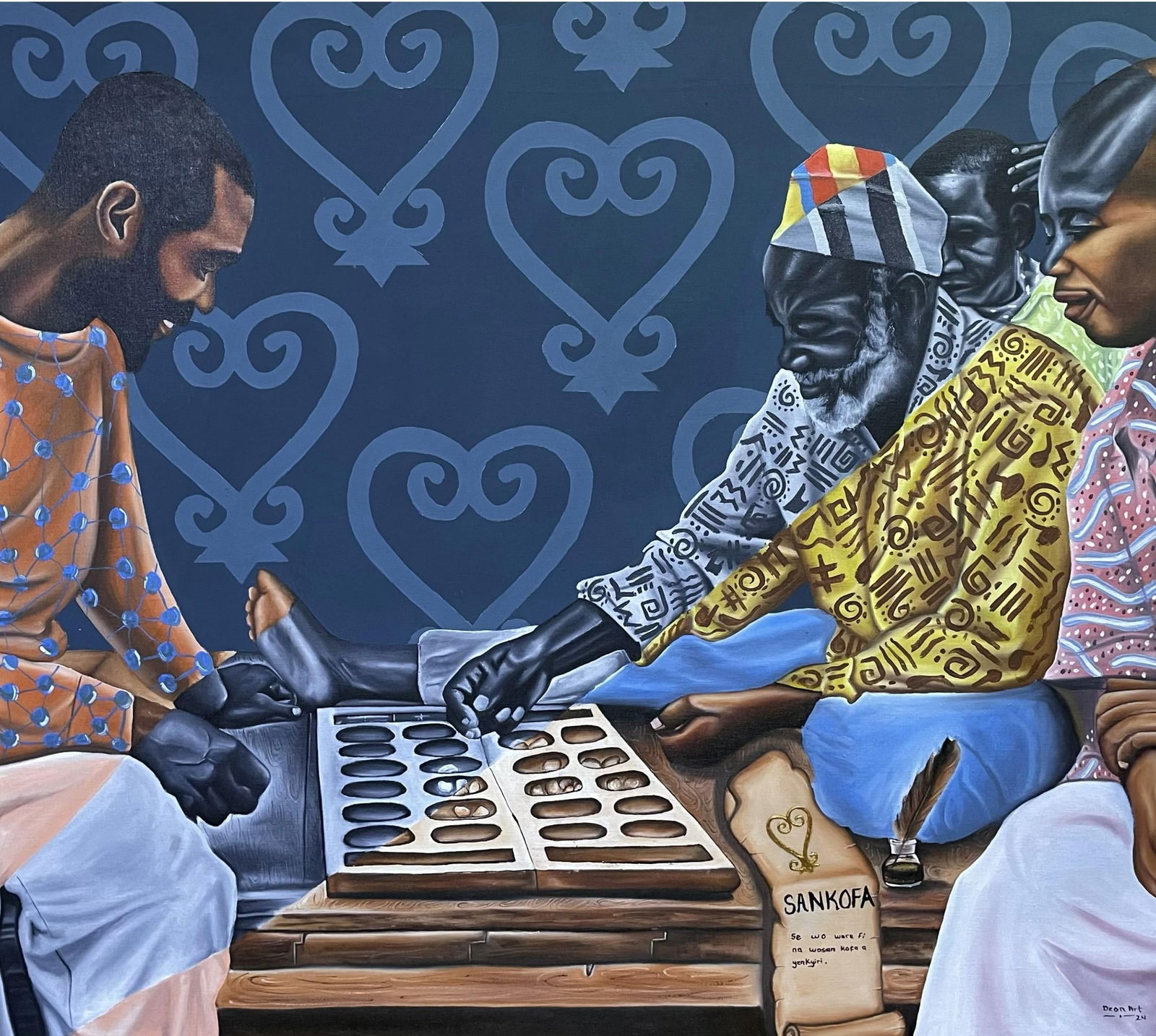 Gideon Kotey, Sankofa -21st Century, Contemporary, Figurative Portrait, African, Games, Growth, 2024 - 4
