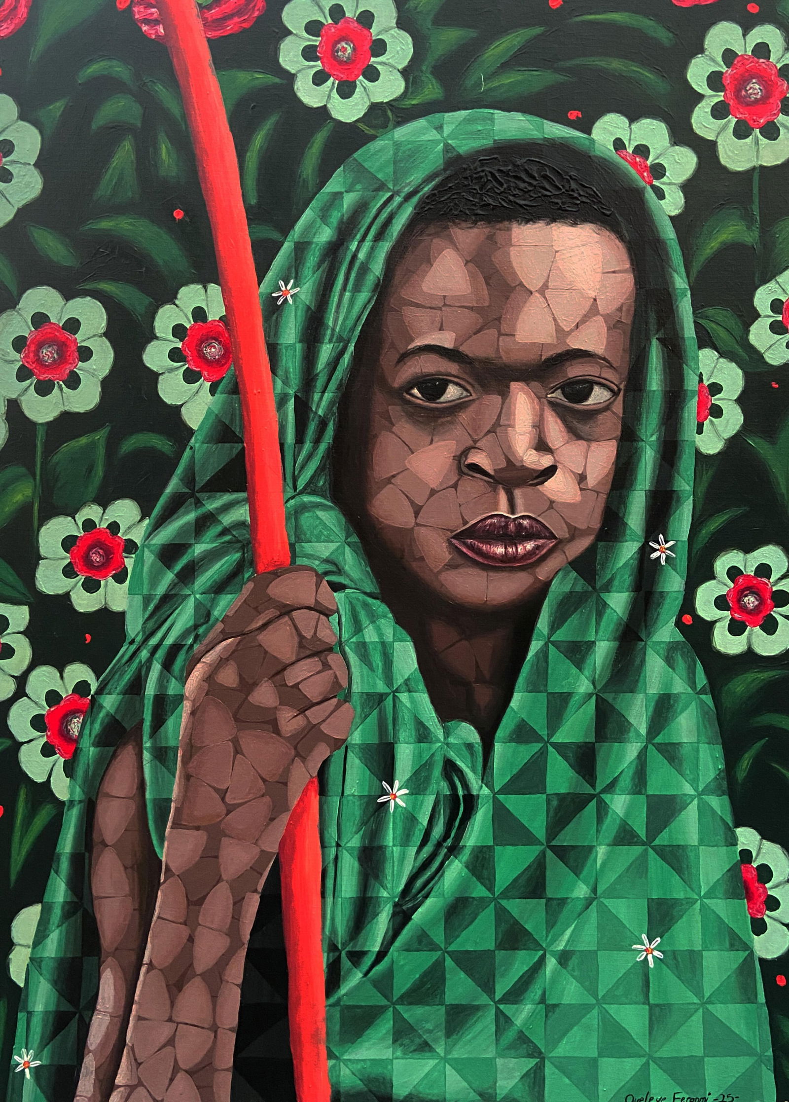 Oyeleye Feranmi, Embrace (Nature) -21st Century, Contemporary, Figurative Portrait, Africa, Women, - 9