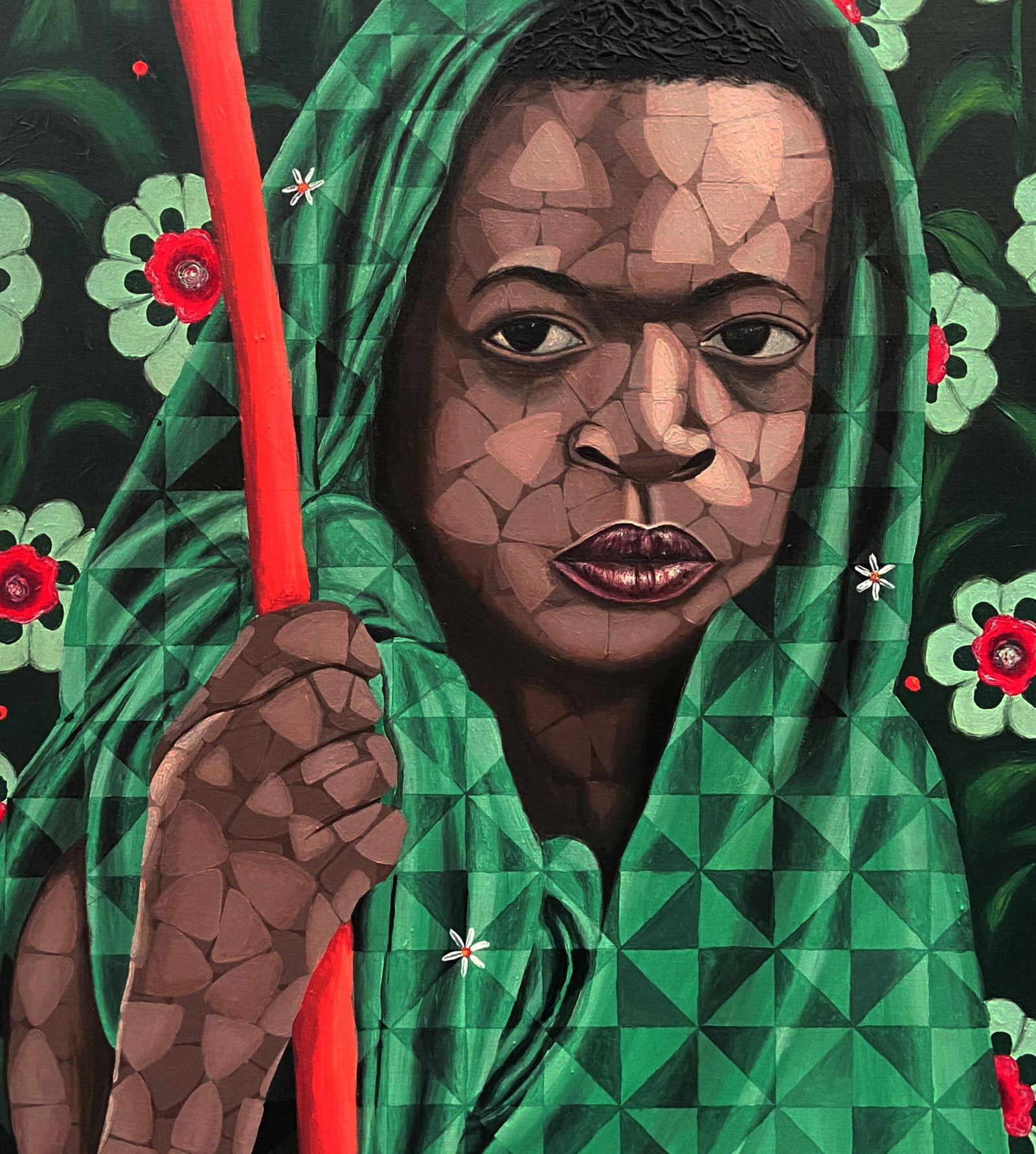Oyeleye Feranmi, Embrace (Nature) -21st Century, Contemporary, Figurative Portrait, Africa, Women, - 4