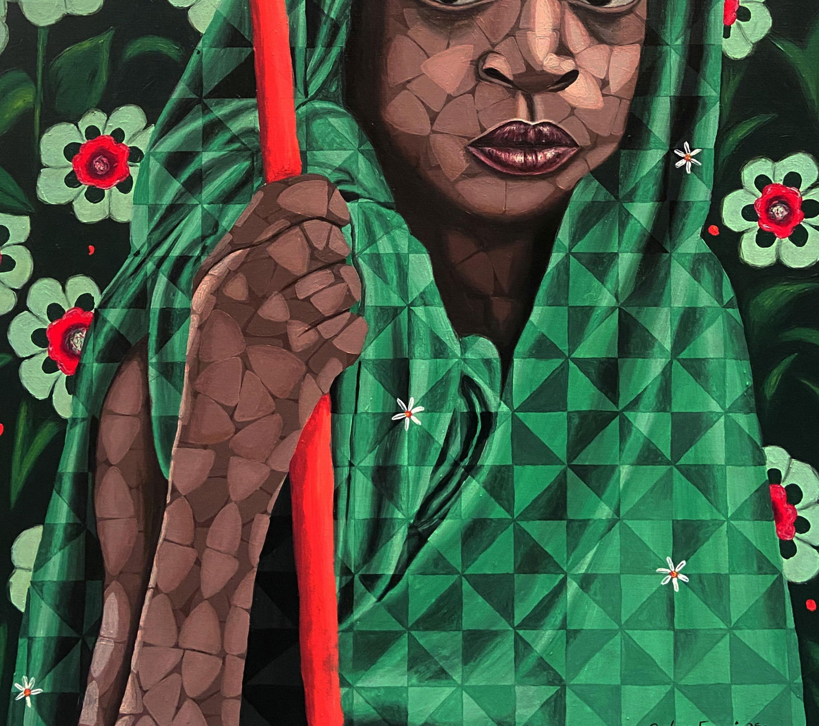 Oyeleye Feranmi, Embrace (Nature) -21st Century, Contemporary, Figurative Portrait, Africa, Women, - 7