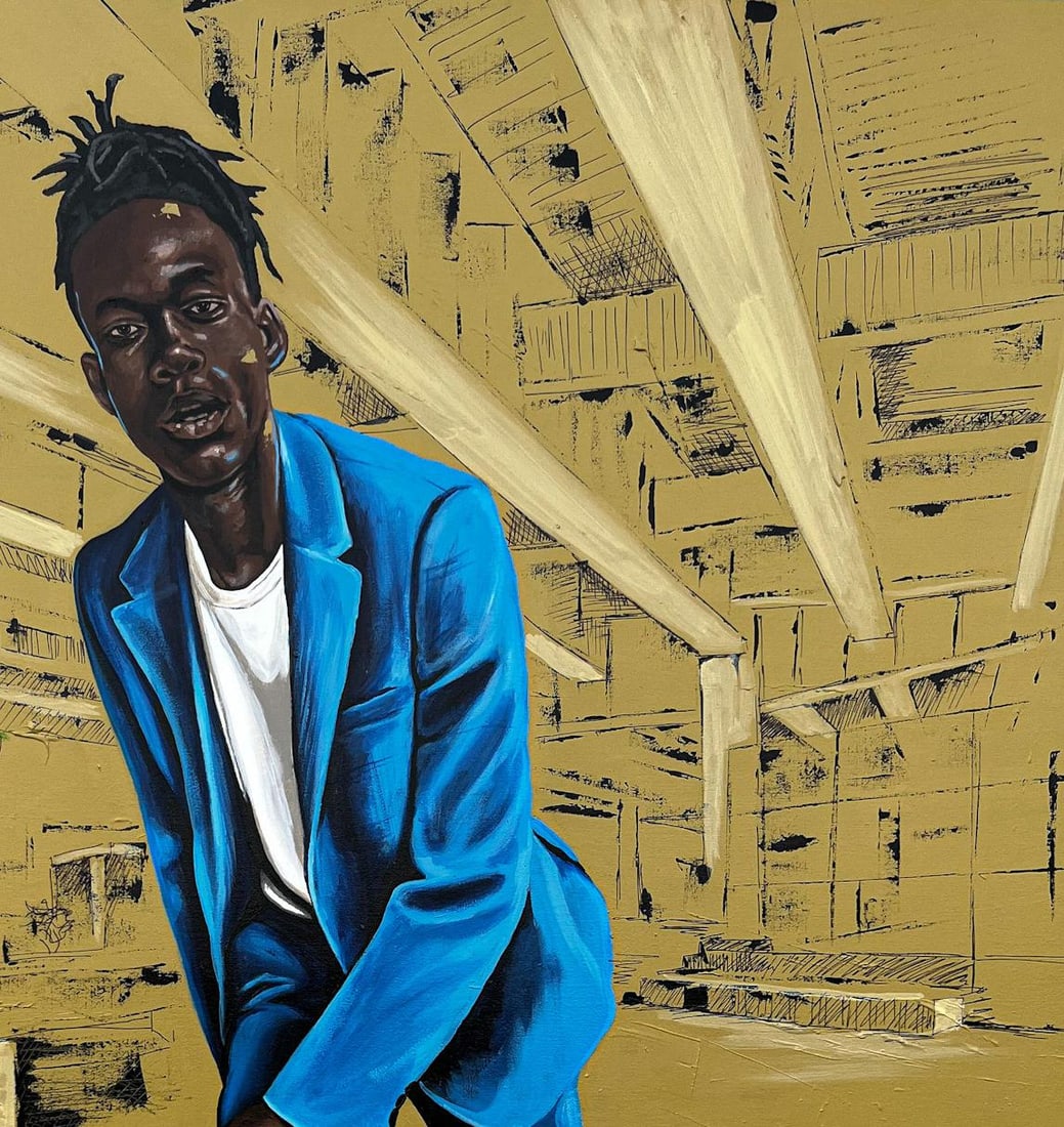 Eyitayo Alagbe , Life as a Roller-coaster 1 - 21st Century, Contemporary, Figurative, Men Skating, - 13