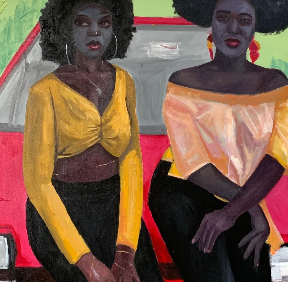 Aba Linus, 100 Miles Away - 21st Century. Contemporary, Figurative, Modern, Women, Love Car, 2024 - 4