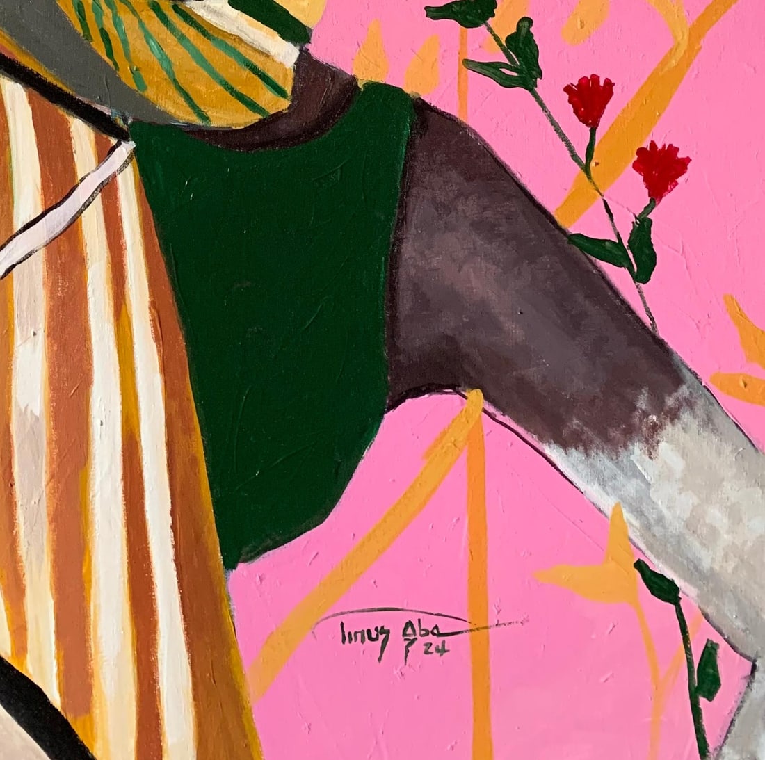 Aba Linus, Blossom - 21st Century. Contemporary, Figurative Portrait, Modern Women, Africa, 2024 - 8