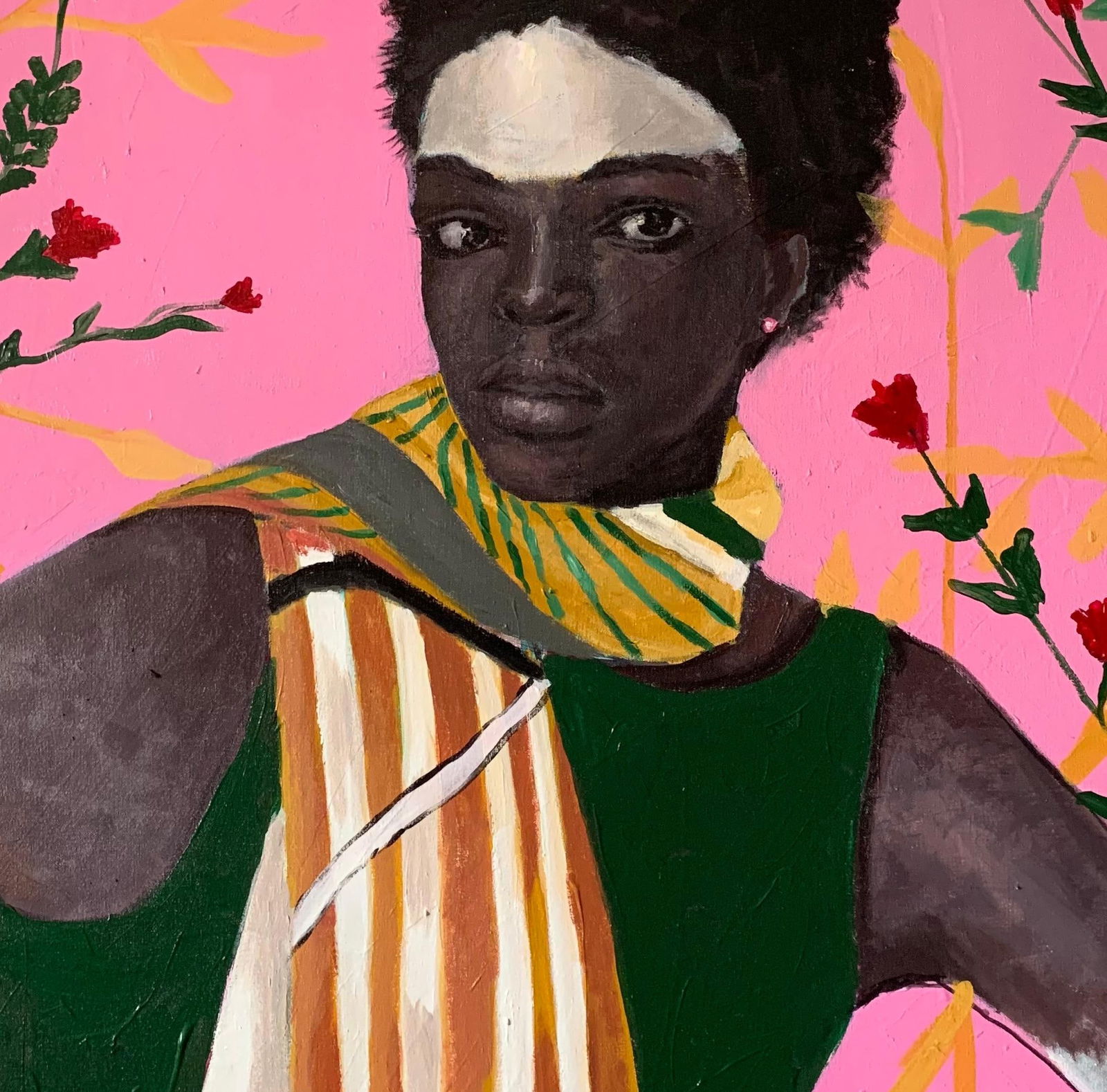 Aba Linus, Blossom - 21st Century. Contemporary, Figurative Portrait, Modern Women, Africa, 2024 - 9