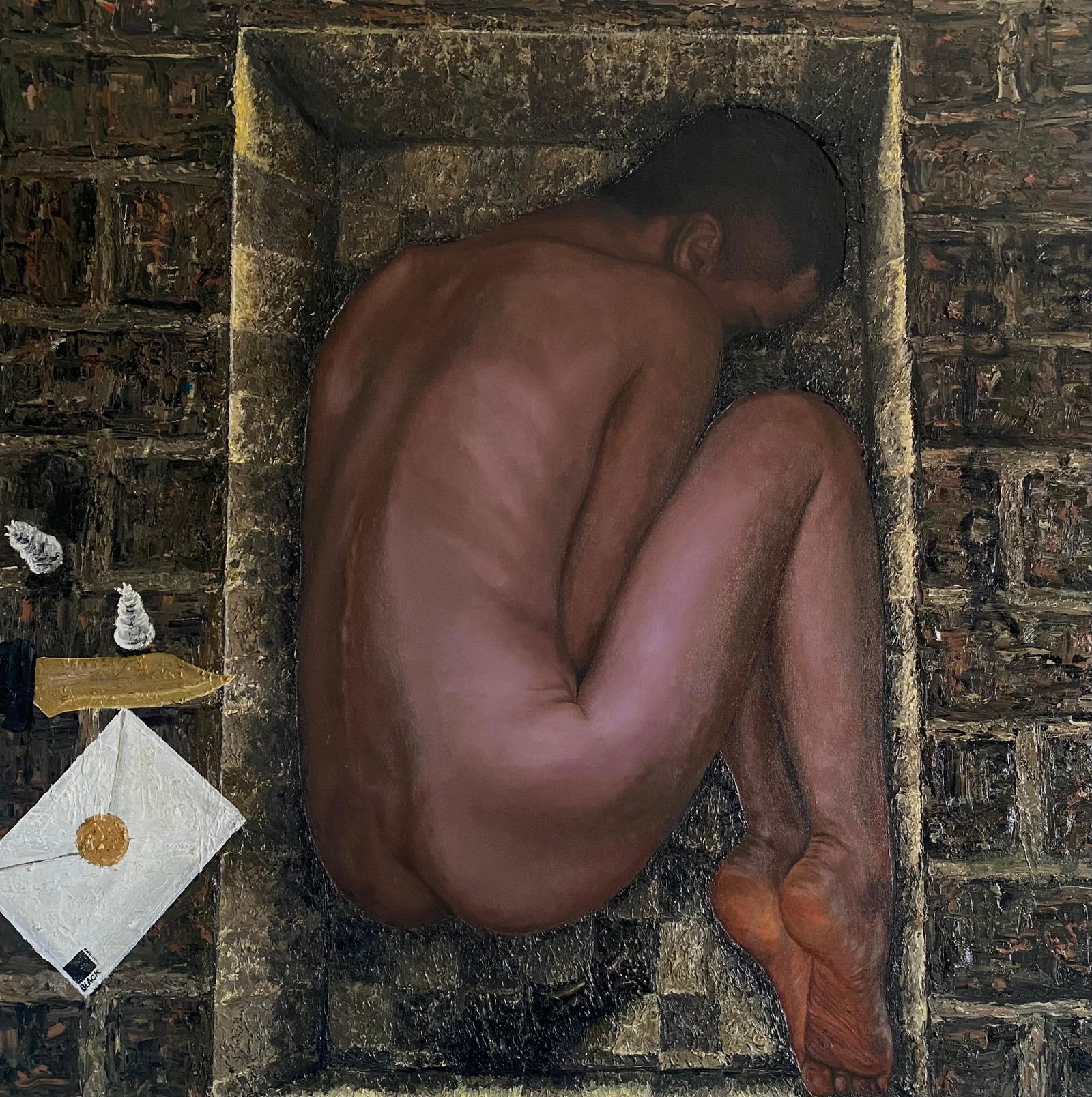 Abdulateef Salaudeen, Strand In Story (Where I Fit In) - 21st Century Contemporary, Figurative, Men, - 4