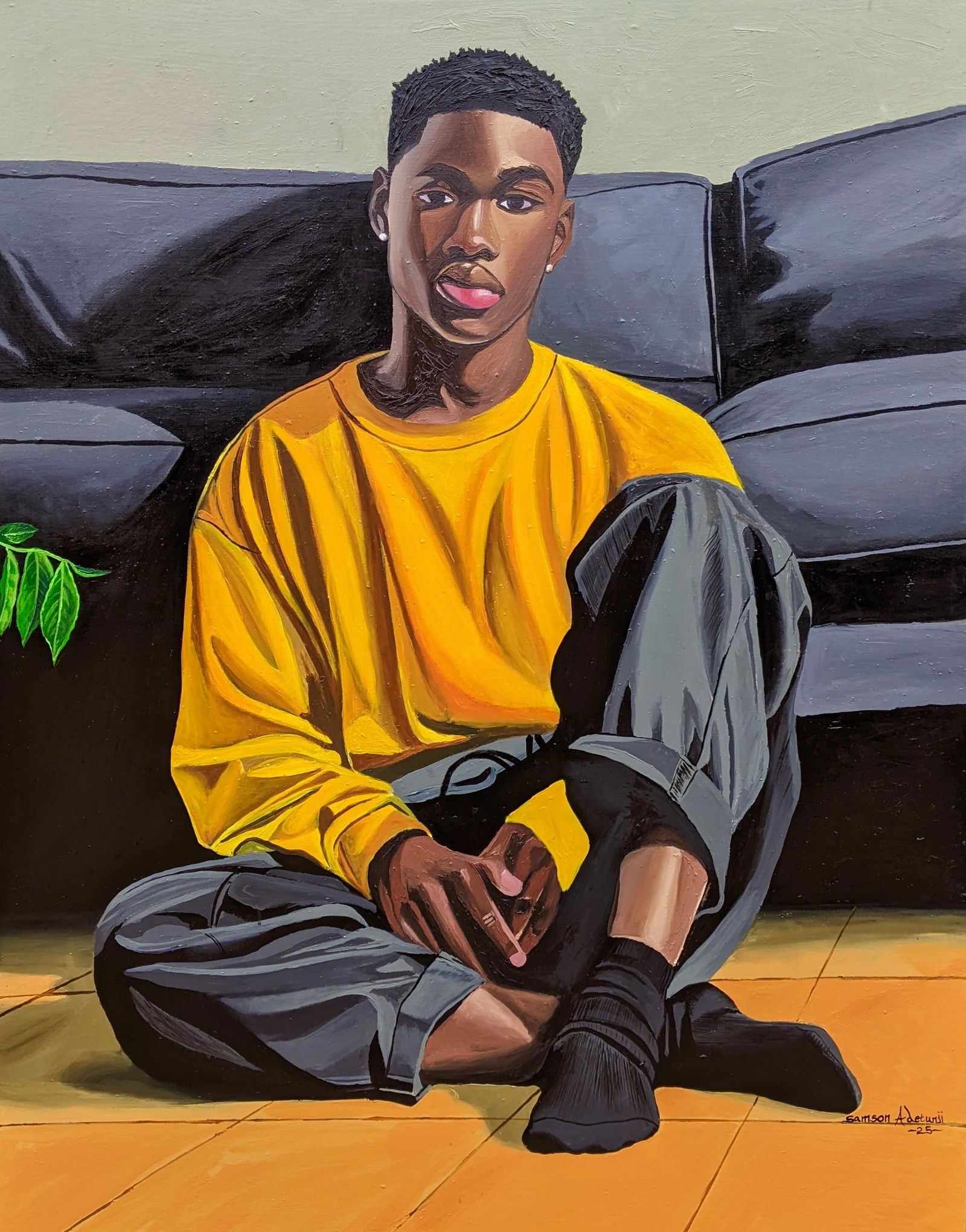 Samson Adetunji, Heart Space - 21st Century, Contemporary, Figurative Portrait, Men, Love, Home, - 5