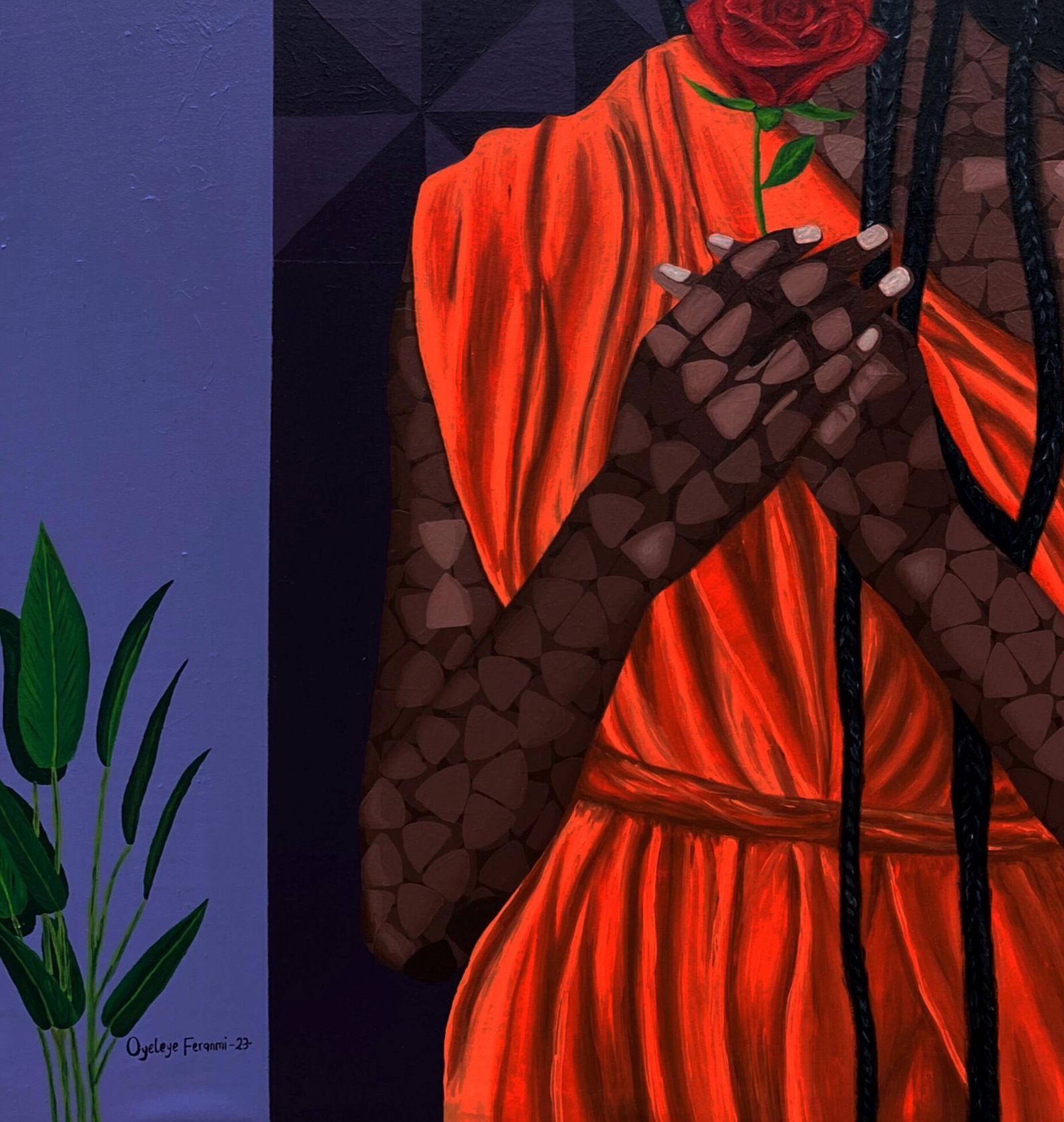 Oyeleye Feranmi, Give It To Me - 21st Century, Contemporary, Figurative, Floral, Africa, Women, 2023 - 8