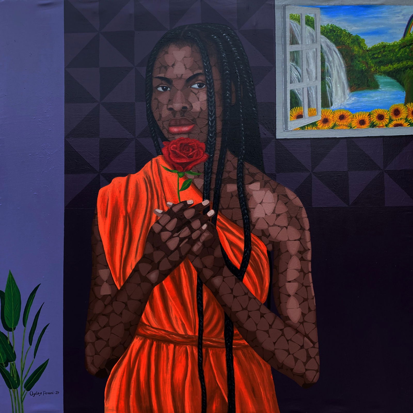 Oyeleye Feranmi, Give It To Me - 21st Century, Contemporary, Figurative, Floral, Africa, Women, 2023 - 5