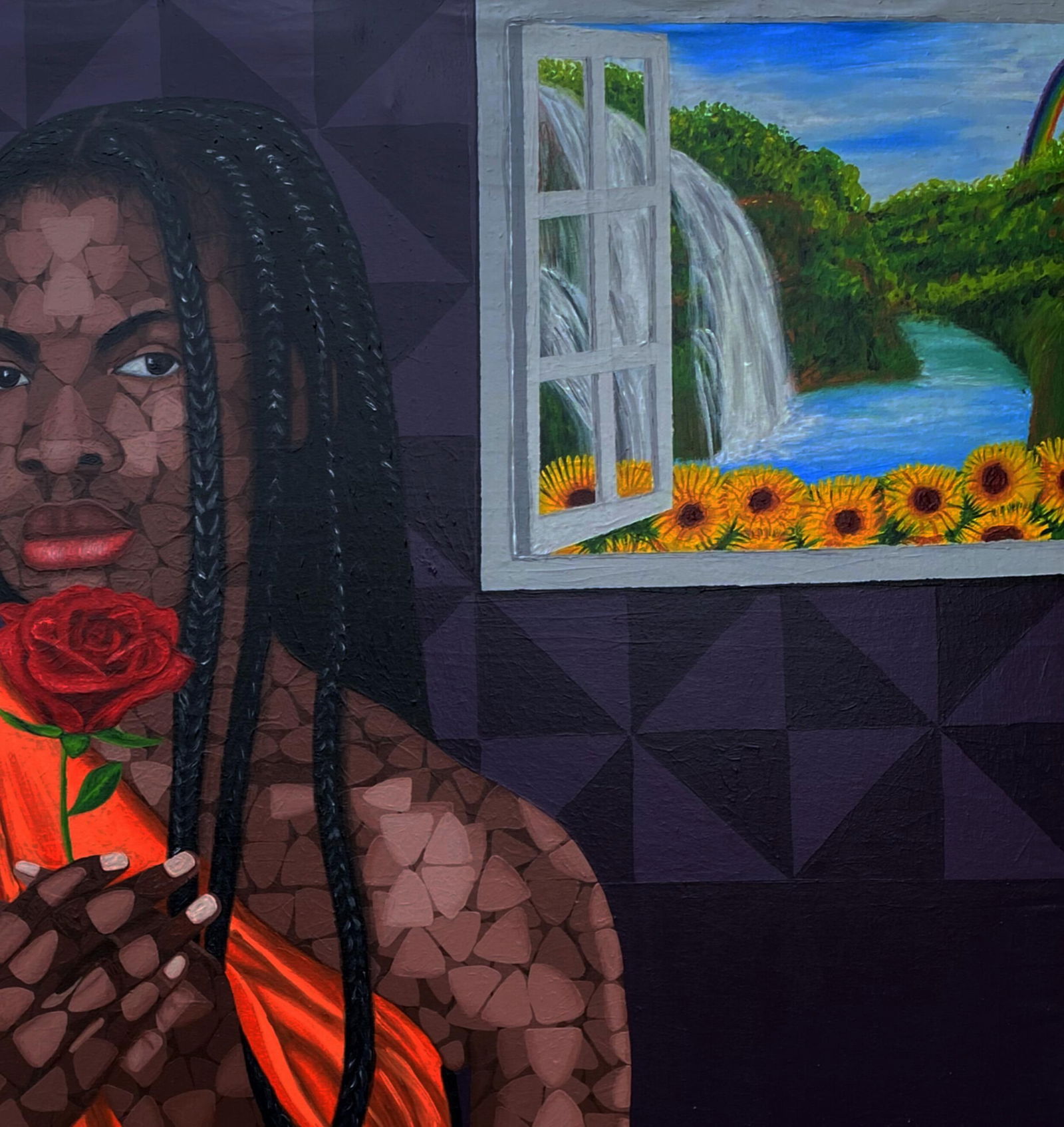 Oyeleye Feranmi, Give It To Me - 21st Century, Contemporary, Figurative, Floral, Africa, Women, 2023 - 6