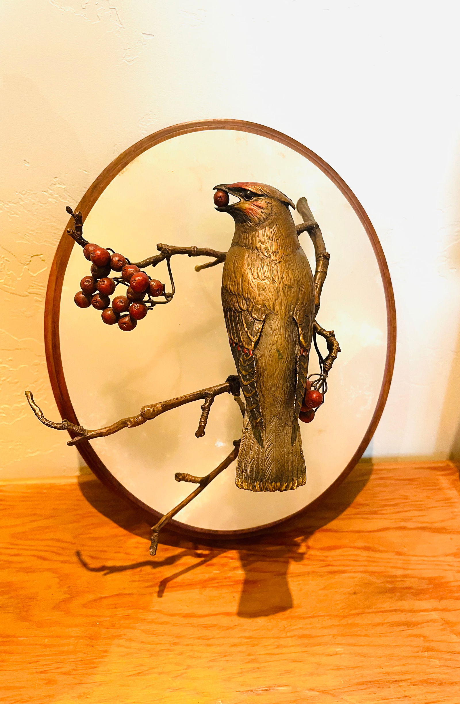 Mountain Monarch 15/100: Title:Mountain Monarch 15/100Description:Limited Edition polychrome and goldplate bronze on onyx and wood base. Inscribed F. Divita and numbered 15/100Frank Divita's (American/Italian b. 1949)