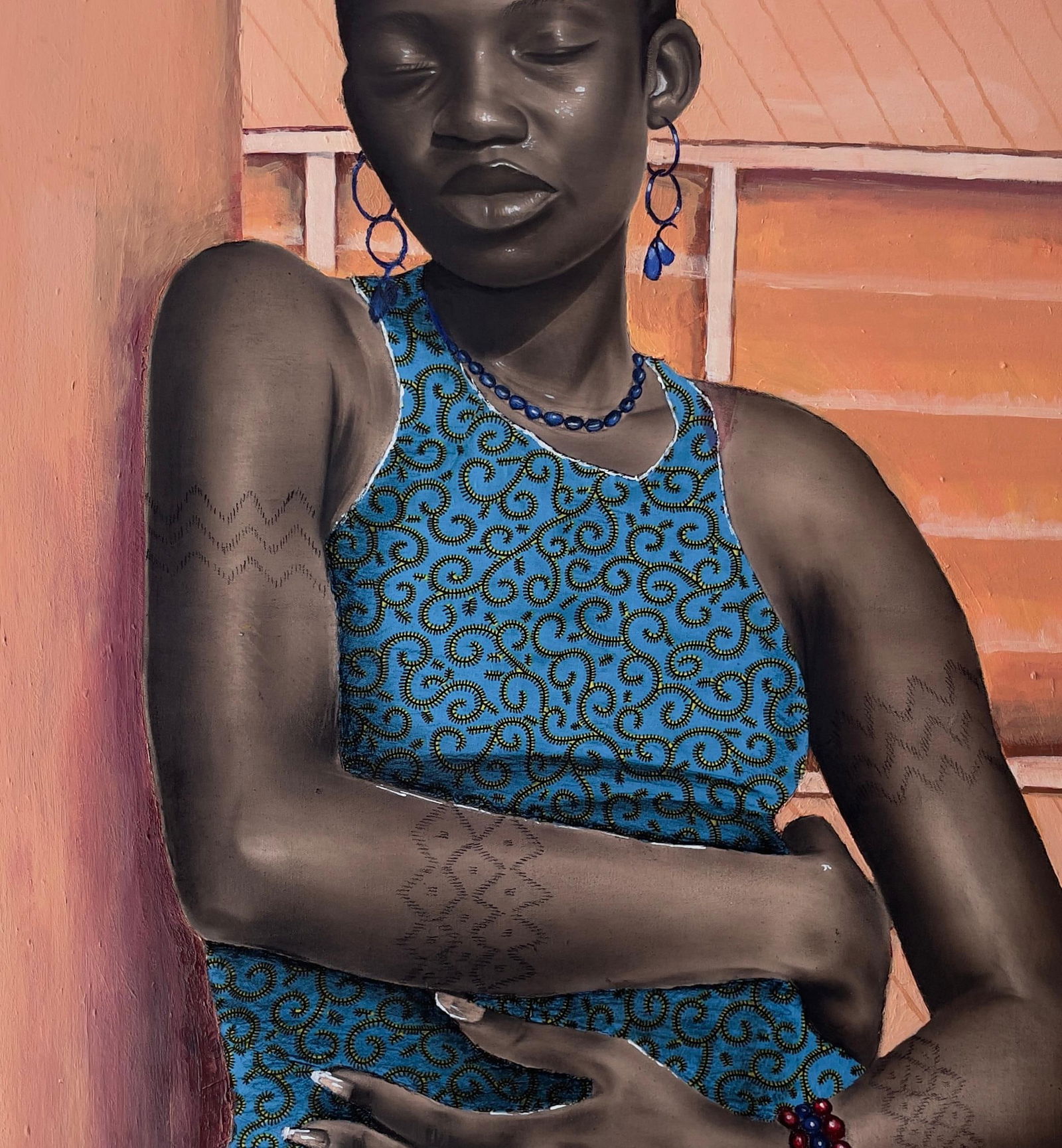 Ademola Clement Ajayi, Peace Within - 21st Century, Contemporary, Figurative Portrait, Africa, - 7